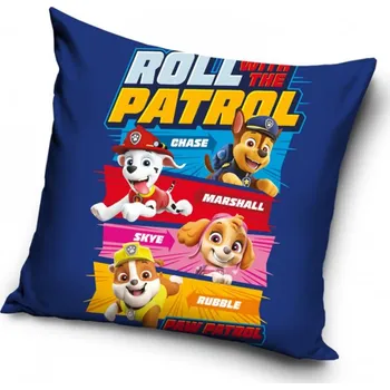 Dekorativní polštářek Carbotex Povlak na polštářek 40x40 cm - Tlapková patrola Roll Patrol