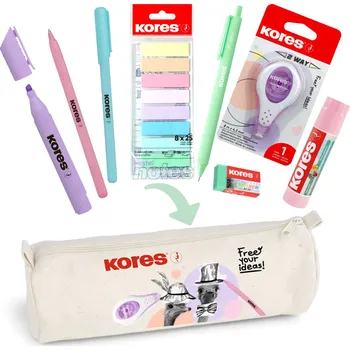 Dětské zboží KORES PASTEL to GO pouzdro s praktickou výbavou