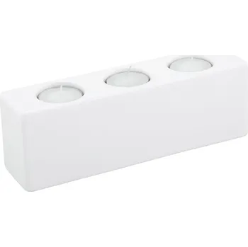 Svícen by inspire Svícen Quadro 3(22x6x8cm), bílá