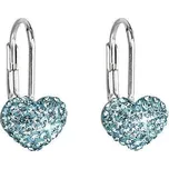 EVOLUTION GROUP Stříbrné visací srdce dekorované krystaly Swarovski® 31125.3 (Ag925/1000, 1 g, modré