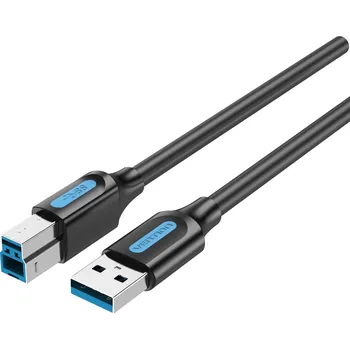 Datový kabel Vention USB 3.0 Male to USB-B Male Printer Cable 2M Black PVC Type