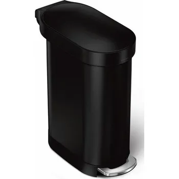 Odpadkový koš Simplehuman úzký pedálový odpadkový koš Slim – 45 l, matná černá ocel