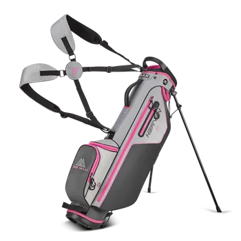 Big Max Heaven Six G Stand Bag, Charcoal/Silver/Fuchsia