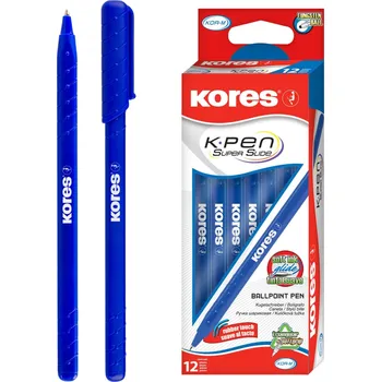 Kancelářské potřeby KORES K0 Pen M - 1 mm, modré - balení 12 ks