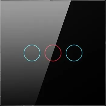 vypínač AVATTO LZTS02-EU-220V Zigbee switch, černý (3-gang, No Neutral)