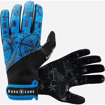 Neoprenové oblečení Aqualung kožené/neoprenové rukavice Admiral III Black/Blue, velikost S