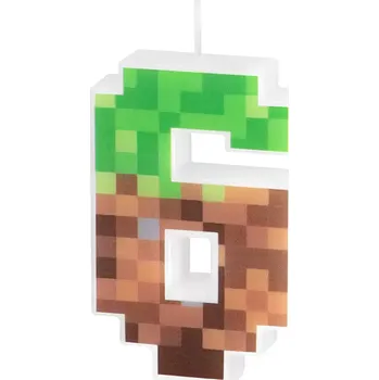 Dortová svíčka Dortová svíčka číslice Minecraft 6