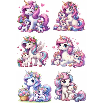 Jedlá dekorace na dort Jedlý tisk - Kouzelní jednorožci A4 Jedlý papír