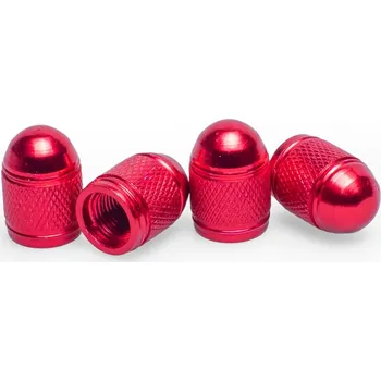Tuning BYC Čepičky ventilků ALU, 4 ks, červené