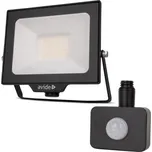 AVIDE Prémiový ultratenký LED reflektor černý 30 W 3000 lm, denní, s čidlem pohybu