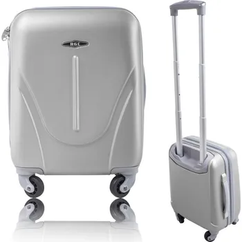 Palubní skořepinový kufr na kolečkách 22 l - XXS 883 stříbrná