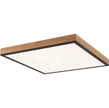 Žárovka Eurakles Přisazené stmívatelné LED svítidlo Wood, 40 W, 3000 lm, 45 × 45 cm