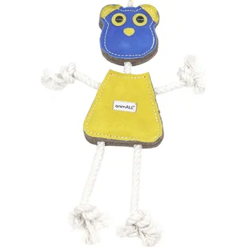 Hračka pro psa animALL Hračka Medvěd velký kůže natural podložená plstí 35 × 22 cm