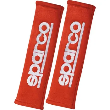 Auto-moto Sparco návleky z alcantary, šířka 50 mm, červené