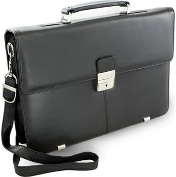 Pánská aktovka Arwel Černá manažerská aktovka z pravé kůže Monades
