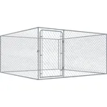 VidaXL Psí Kotec z pozinkované oceli 2x2x1 m