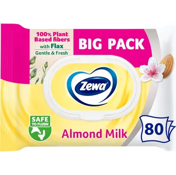 Toaletní papíry ZEWA Almond Milk vlhčený toaletní papír Big Pack (80 ks)