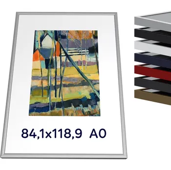 Rám na obraz THALU Kovový rám 84,1x118,9 A0 cm Bílá