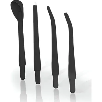 Náhradní hlavice k elektrickému kartáčku SHONA Náhradní hlavice pro akumulátorovou dentální sprchu, černé 4 ks