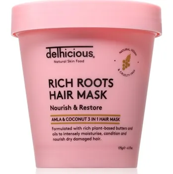 Vlasová regenerace delhicious RICH ROOTS Nourishing Hair Mask vyživující maska na vlasy 3 v 1 175 g