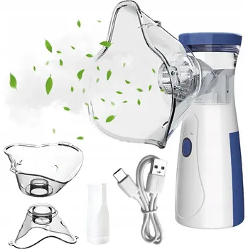 INHALÁTOR NEBULIZÁTOR RUČNÍ PŘENOSNÝ LEHKÝ PRO DĚTI I DOSPĚLÉ TICHÝ