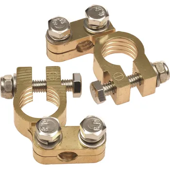 Motobaterie ACI mosazné bateriové svorky Clasic 17.5 mm + a 15.9 mm - (pár 2 ks)