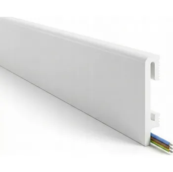 soklová lišta Voděodolná podlahová lišta PREMIUM - Vzorek bílá 8 cm