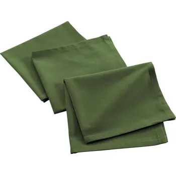 Utěrka D ouceur d'intérieur Bavlněné ubrousky Mistral, recyklovaná bavlna, 3 ks, zelené