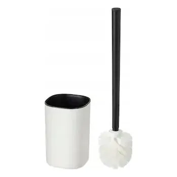 WC štětka WC ŠTĚTKA TOALETNÍ BÍLÁ ČERNÁ PLASTOVÁ