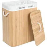 Verk 27278 Dvojitý koš na prádlo bambus, světle hnědý