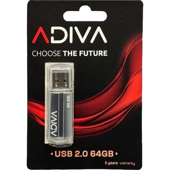 USB flash disk USB flash disk ADIVA 0278 64 GB USB 2.0 stříbrný