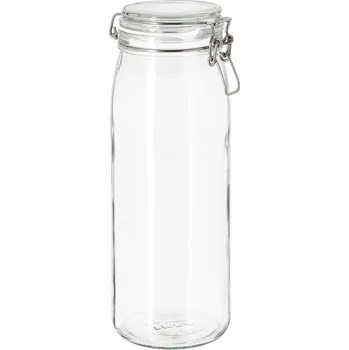 Sklenice IKEA KORKEN Zavařovací Sklenice s víkem, čiré sklo , 2 l