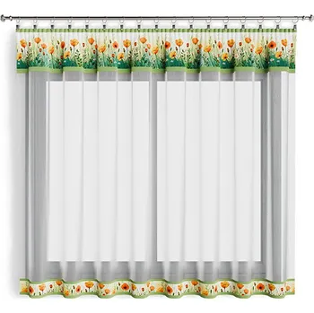 Záclona 4sleep Hotová záclona 300 × 160 cm - Květy louka