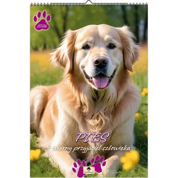 Kalendář Nástěnný kalendář 2026, plánovací, 32x47 cm - PES - PŘÍTEL ČLOVĚKA