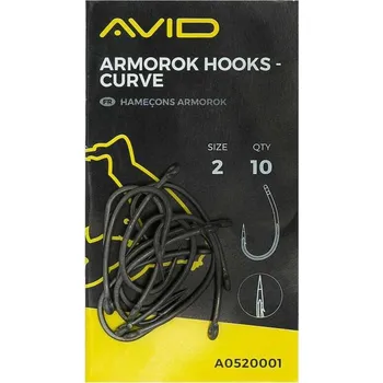 Rybářský háček AVID Háček Armorok Curve, velikost 8, 10 ks