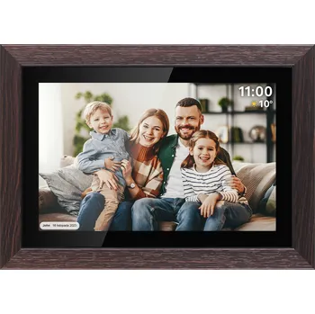 Digitální fotorámeček Kruger&Matz KM1102 Frameo WiFi, 10,1 palců, dekor dřeva