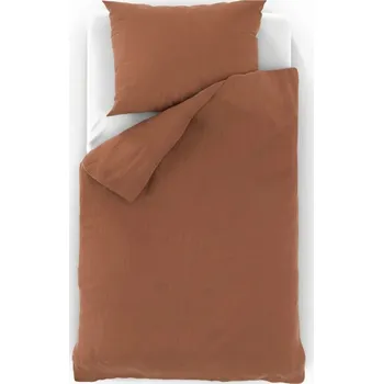 Povlečení Kvalitex Francouzské mušelínové povlečení 1+2, 200 × 200, 70 × 90 cm hnědé