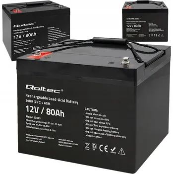 Záložní baterie Akumulátor QOLTEC 53075 AGM 12V 80Ah