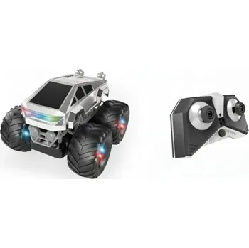 RC model auta Mamido MT1434 Stunt Truck Terénní auto na dálkové ovládání světly a hudbou, stříbrné