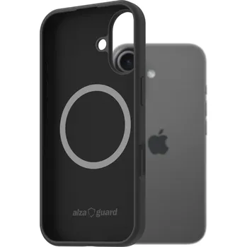 Pouzdro na mobilní telefon AlzaGuard Silicone Case Compatible with Magsafe pro iPhone 17 černý
