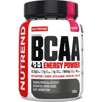 Aminokyselina Nutrend BCAA 4:1:1 ENERGY POWDER, 500 g, malina