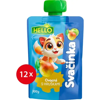 HELLO ovocná kapsička s hruškami 12× 100 g