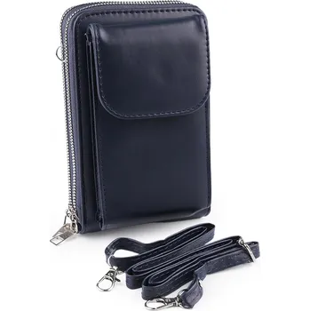 Peněženka Peněženka s kapsou na mobil přes rameno crossbody 11x18 cm, střední, 4 modrá tmavá