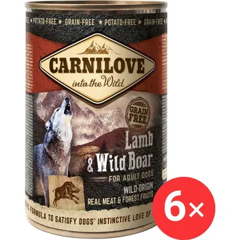 Krmivo pro psa Carnilove Wild Meat Jehněčí & Divočák 6 × 400 g