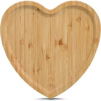 Kuchyňské prkénko ZELLER Servírovací prkénko Srdce, bambus 20,5 × 21 cm