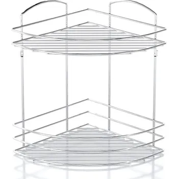 Drátěná police Nejlevnější nábytek Koupelnový organizér NN01351, chrom