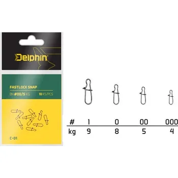 Delphin Fastlock Snap C-01 Velikost 000, 4 kg 3 × 10 ks