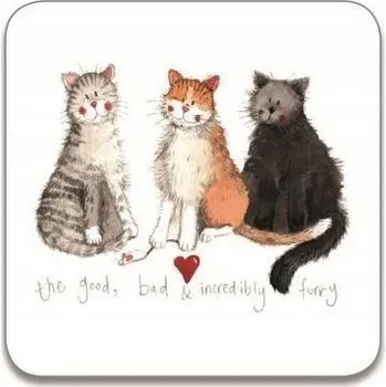 Podložka pod hrnek s motivem tří koček