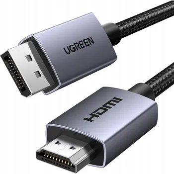 Video kabel Ugreen DP123 Kabel DisplayPort na HDMI 2m 4K 30Hz HDR Nylonový pro PC a TV