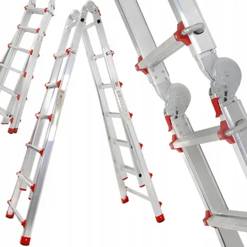Žebřík Žebřík MAR-POL z hliníku, 24 příček, 150 kg, 5,60 m